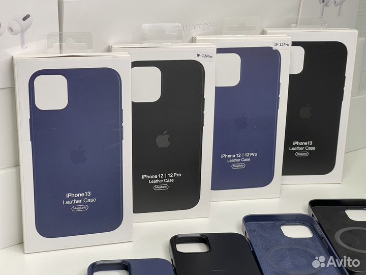 Чехол кожаный MagSafe на iPhone 12/13с доставкой