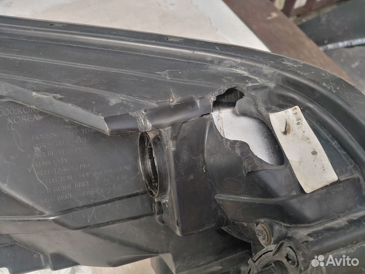 Левая фара на kia rio 3