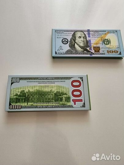 Блокнот в виде 100 долларовой купюры