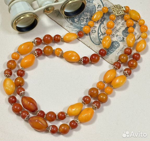 Яркие винтажные бусы / колье