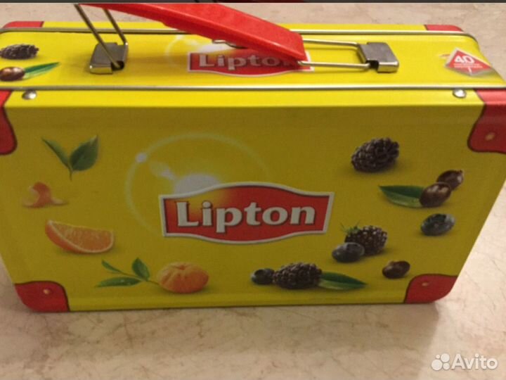 Фирменный кейс-коробка «lipton»металл новая