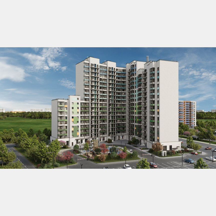 2-к. квартира, 54,7 м², 6/15 эт.