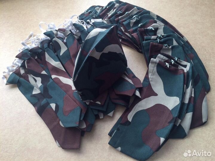 Пилотки и галстуки военные детские