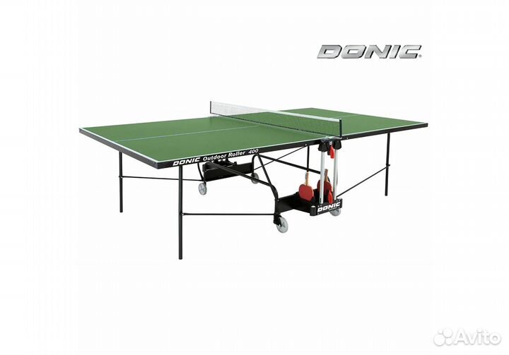Теннисный стол Donic Outdoor Roller 400, зелёный