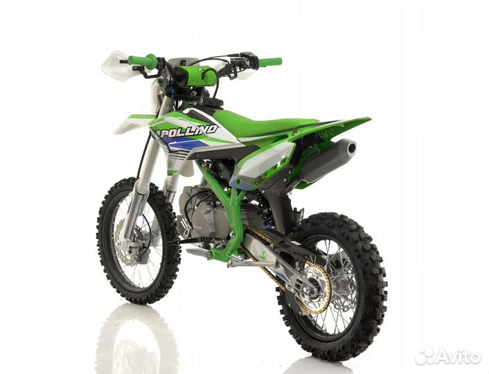 Питбайк Apollino AMX-F 125 green на колёсах 17/14