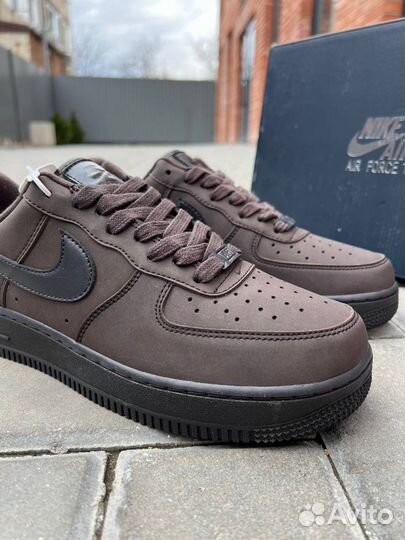 Кроссовки nike air force 1 premium brown