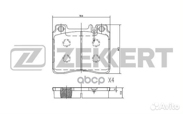 Колодки торм. диск. передн. MB S-Class (140) 91