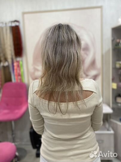 Натуральные волосы Славянка блонд волна