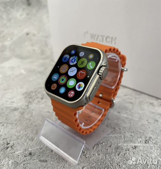 Apple watch ultra 49mm с яблоком при включении