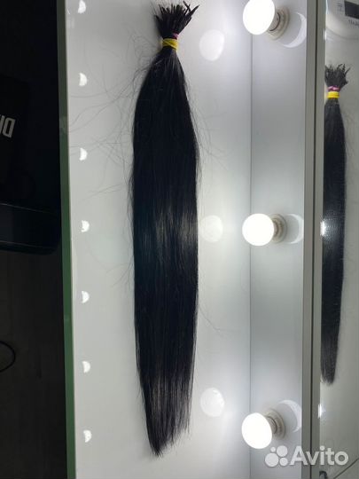 Волосы б/у 60 см черные