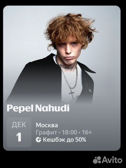 Билет на концерт Pepel Nahudi
