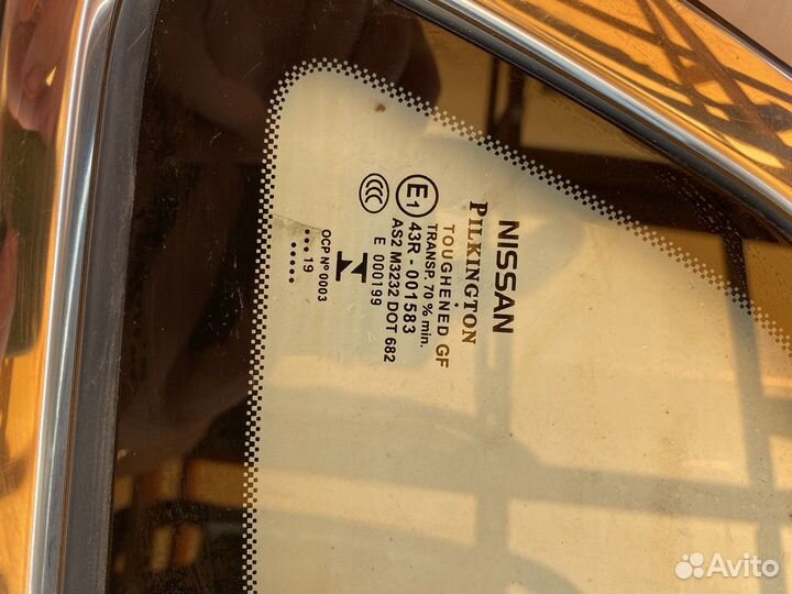 Стекло боковое заднее правое Nissan Qashgai j11