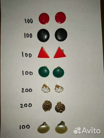 Винтажные клипсы (СССР)