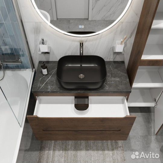 Мебель для ванной BelBagno etna80RW-kepmno-1302H301-SET Rovere Moro