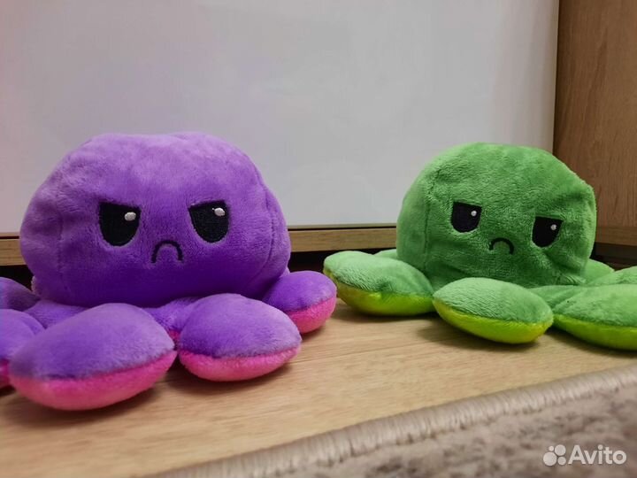 Плюшевые игрушки осьминог перевертыш
