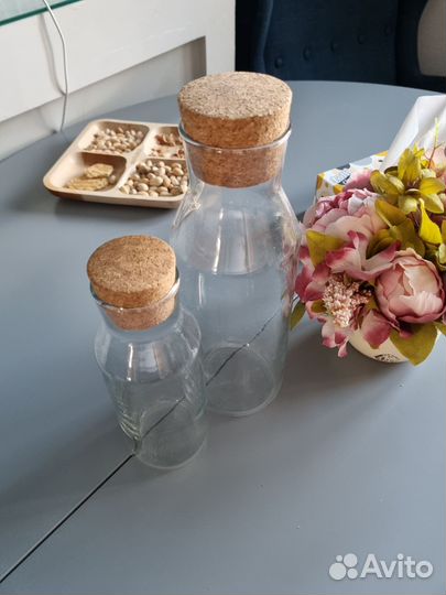 Стеклянный графин IKEA кувшин 1 л-1 шт