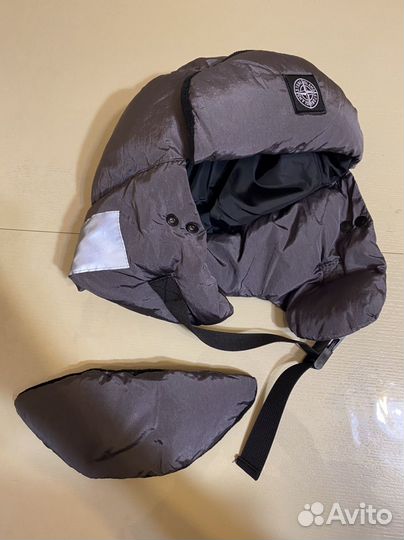 Шапка ушанка stone island