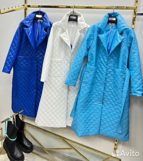 Пальто эко кожа