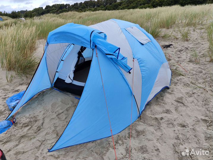 Палатка 3 местная с тамбуром двухслойная