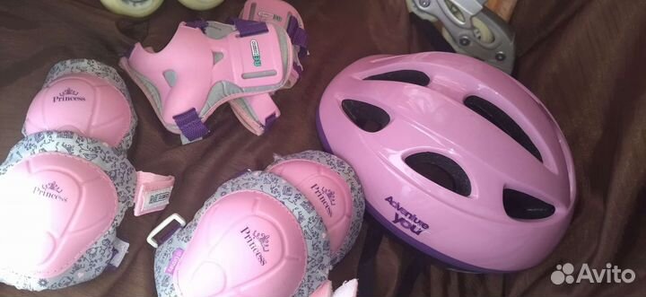 Роликовые коньки (ролики) детские с защитой