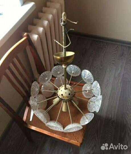 Хрустальная люстра СССР винтажная