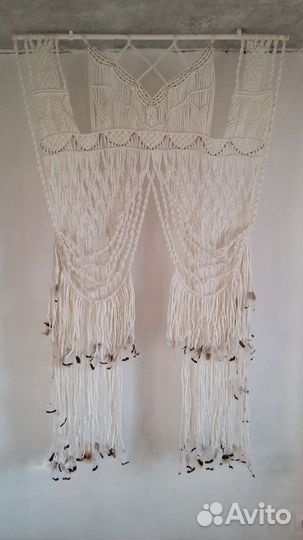 Арка штора макраме бохо