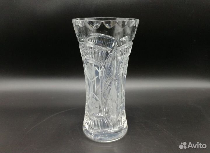 Хрустальная ваза для цветов 18*9 см / хрусталь