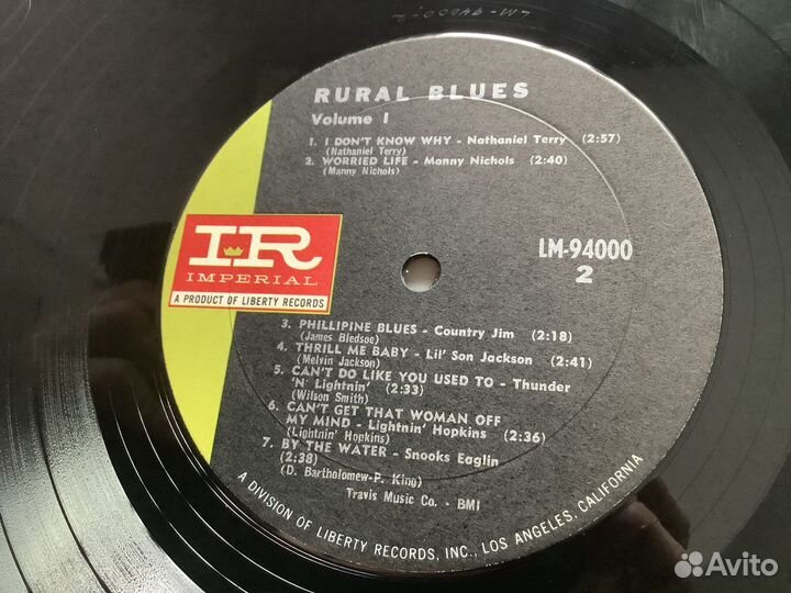 Пластинки Urban Blues/Rural Blues 1968, US