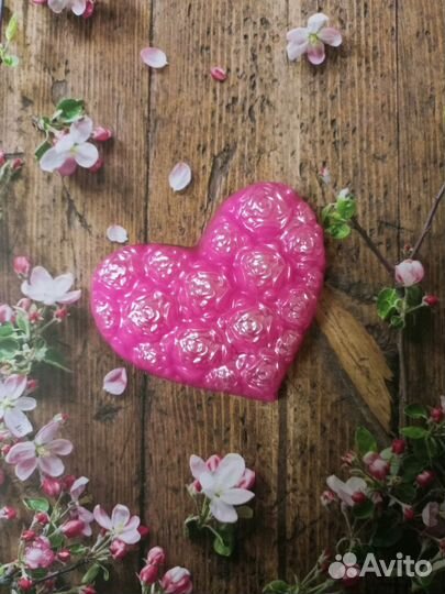 Мыло ручной работы Сердце из роз
