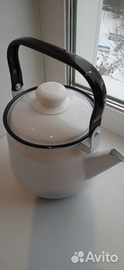 Чайник эмалированный новый