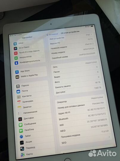 iPad Air 2 cellular