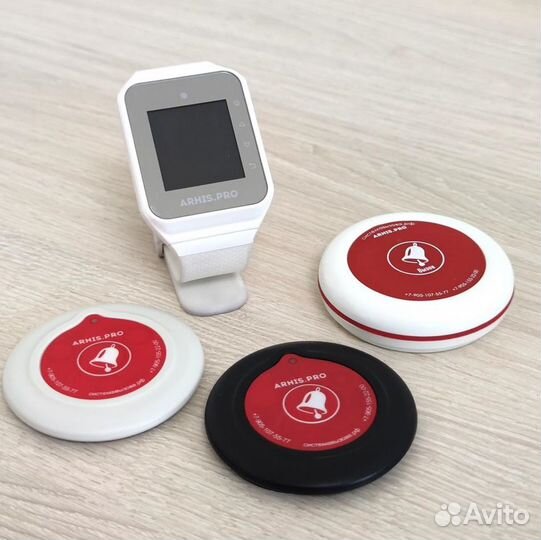 Беспроводная кнопка вызова официанта с часами