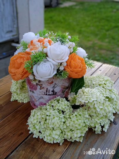 Букет цветов из мыла ручной работы