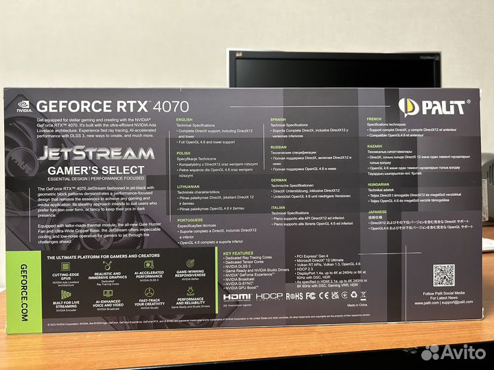 Видеокарта Palit JetStream RTX 4070