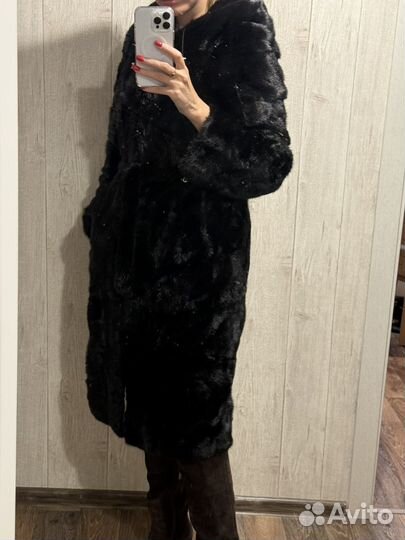 Шуба норковая, натуральный мех. Размер-42-44