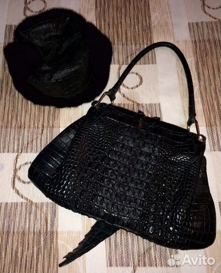 Сумка крокодиловая кожа Ferre