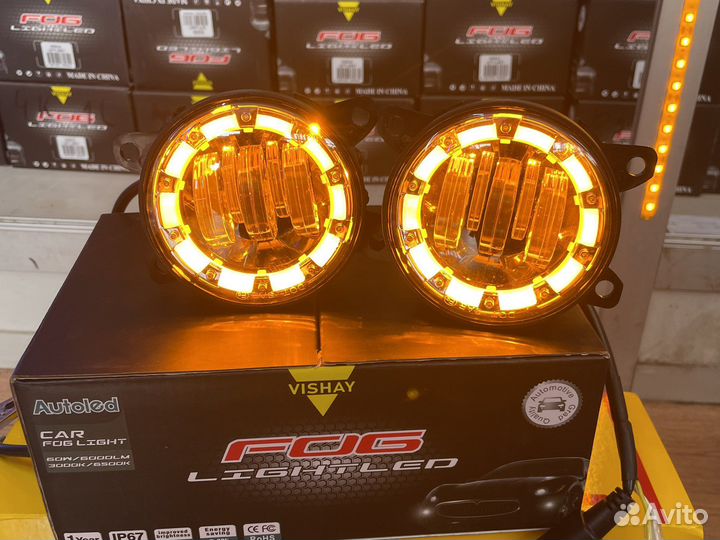 Противотуманные фары на Форд-Рено-Веста 3 режим