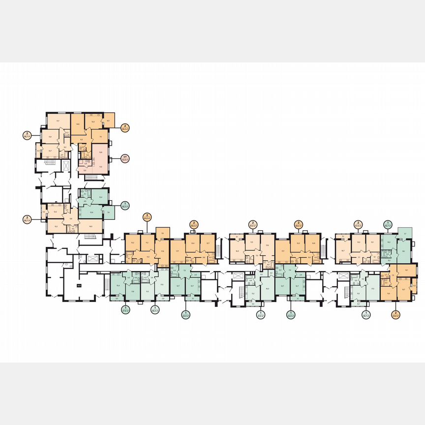 2-к. квартира, 61,6 м², 1/9 эт.