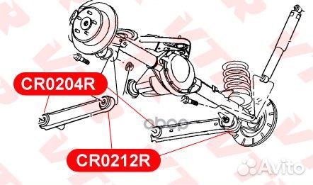 Сайлентблок рычага заднего, нижнего, усиленный