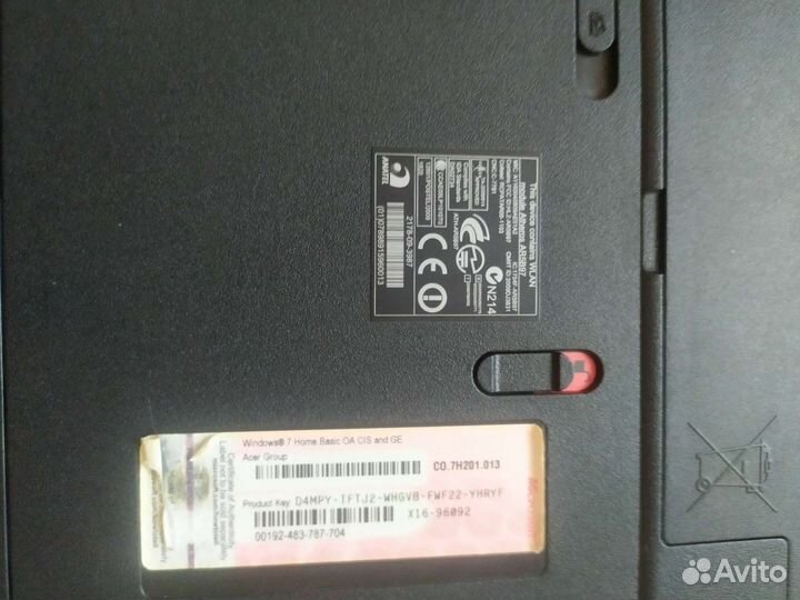 Ноутбук acer на запчасти