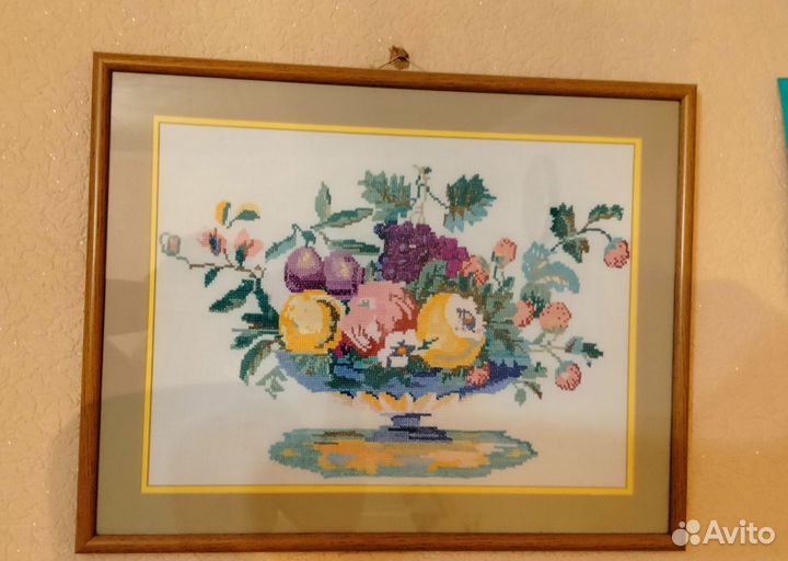 Картина вышитая крестом ручная работа