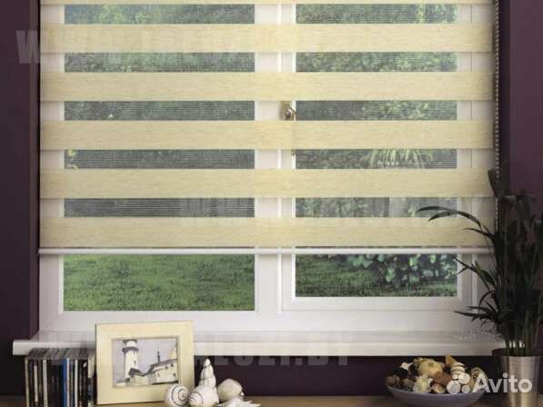 Рольшторы день-ночь, ткань зебра