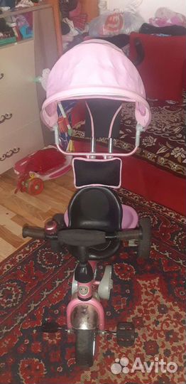 Трехколесный детский велосипед с ручкой бу