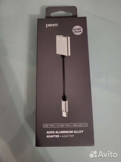 Переходник для наушников Pero type-C/mini jack 3.5