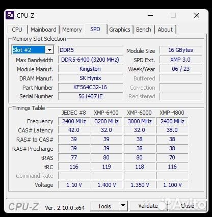 Kingston DDR5 6400 cl32 16gb