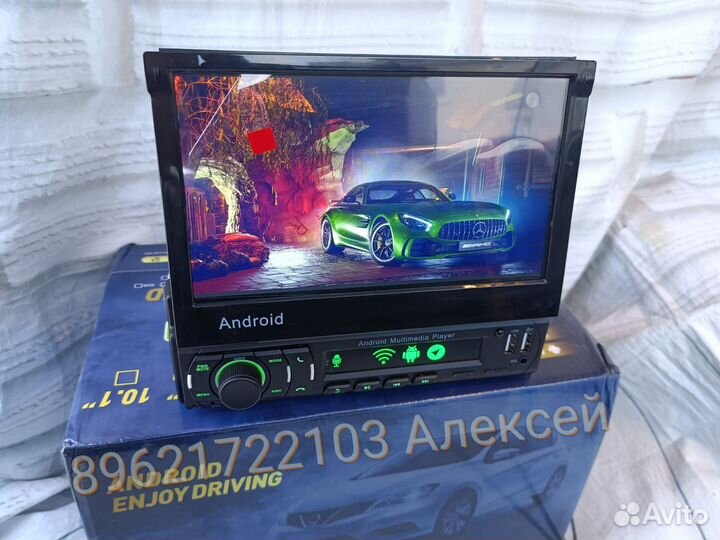 Магнитола андроид выдвижной экран 1din