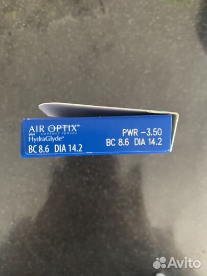 Линзы air optix -3.50 6шт