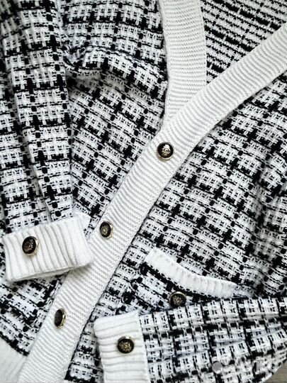 Кардиган белый вязанный