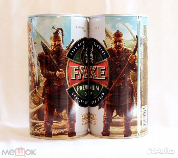 Банка faxe.empty beer can Vikings best friend. 2шт