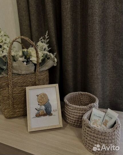 Корзина вязаная